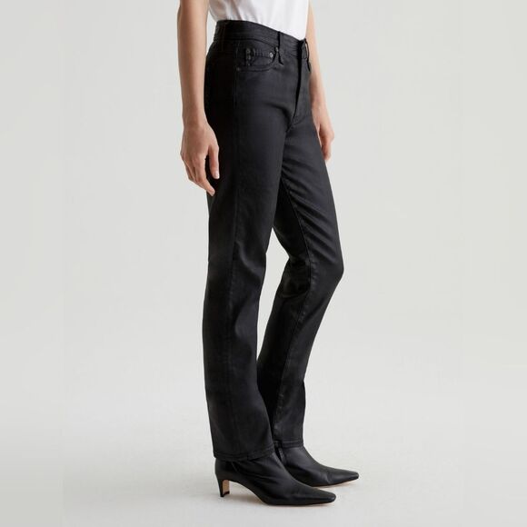 AG Adriano Goldschmied Mari Leatherette Straight Jeans size 29 NWT - Picture 4 of 16